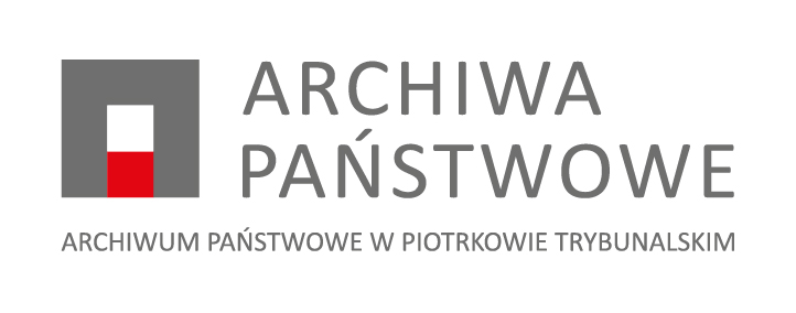 Logotyp Archiwum - napis Archiwa Państwowe. Poniżej: Archiwum Państwowe w Piotrkowie Trybunalskim
