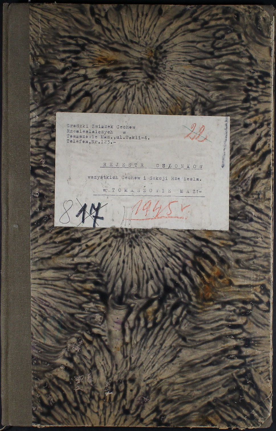Rejestr członków wszystkich cechów i sekcji, 1945