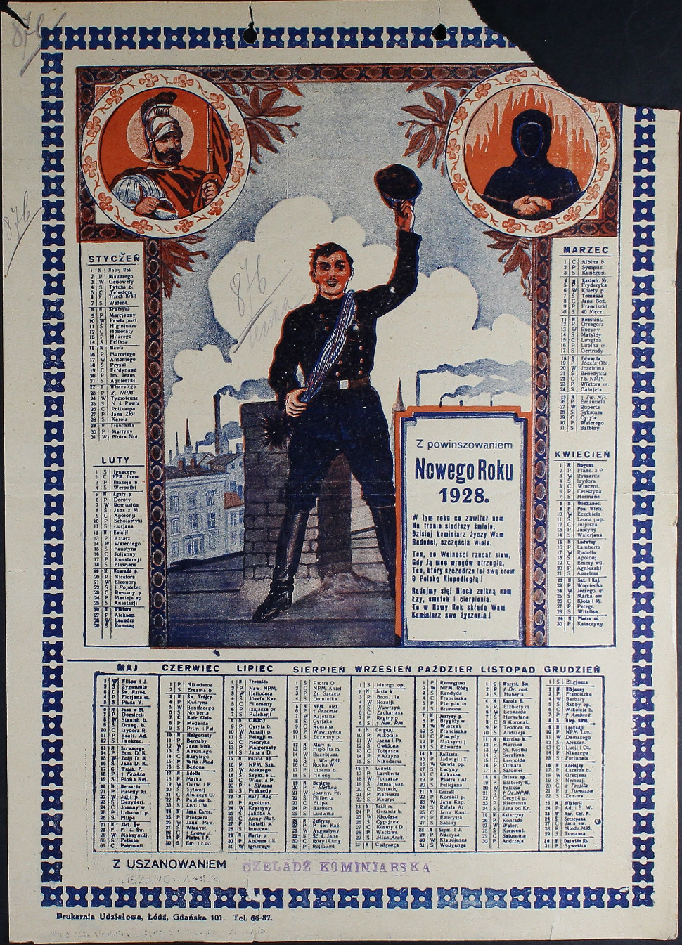 Kalendarz na rok 1928